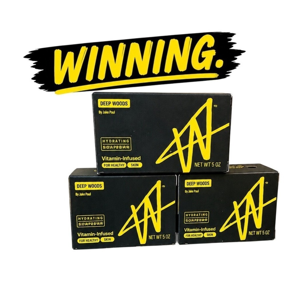 W Hydrating Soap‎ Bar Deep Woods by Jake Paul Mens 3 Pack 5oz Vitamin Infused
